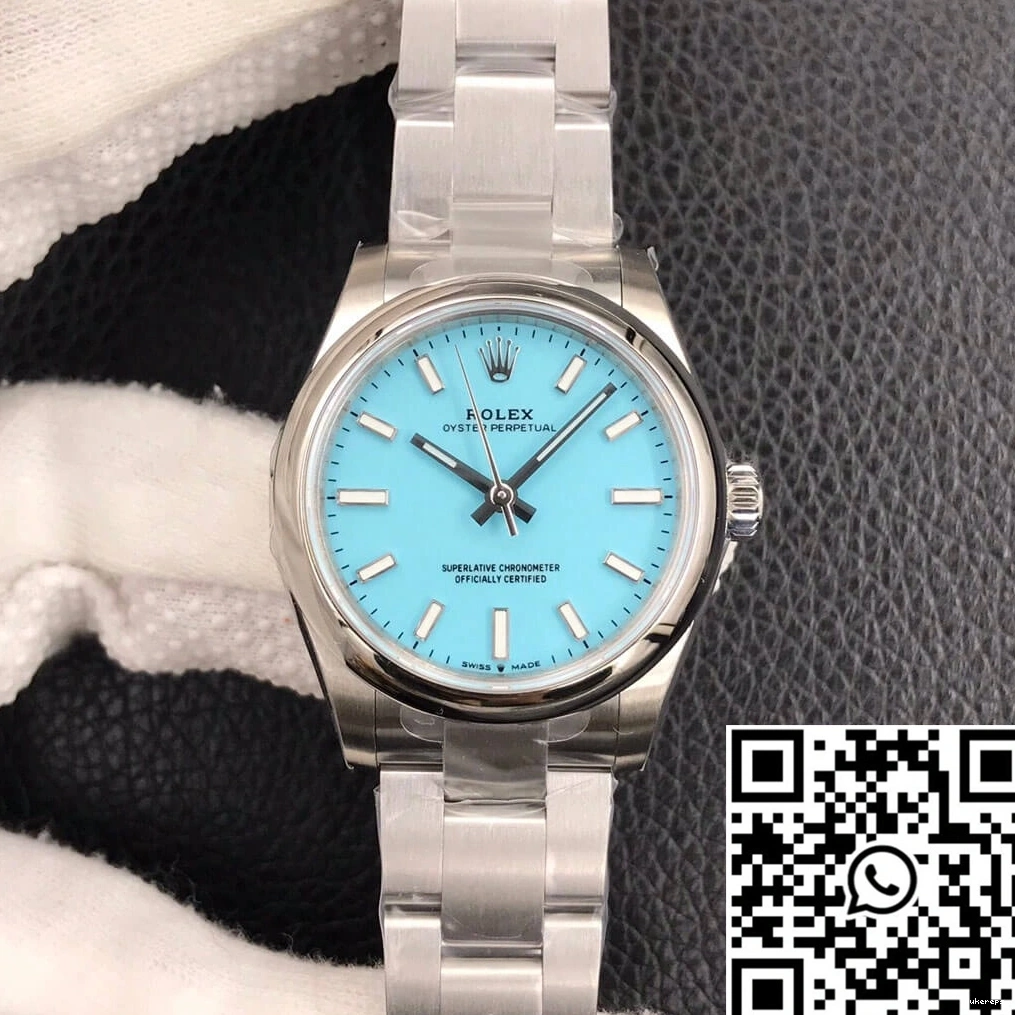 Oyster EW Rolex Turquoise Blue M277200-0007 Dial Factory Perpetual 31MM 0308